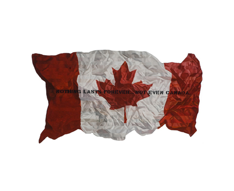 "Nothing Lasts Forever" by Bill Rose. Oil on shaped panel. 2009.